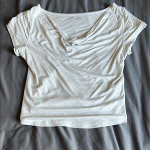 Cow Neck Women's Gray Top